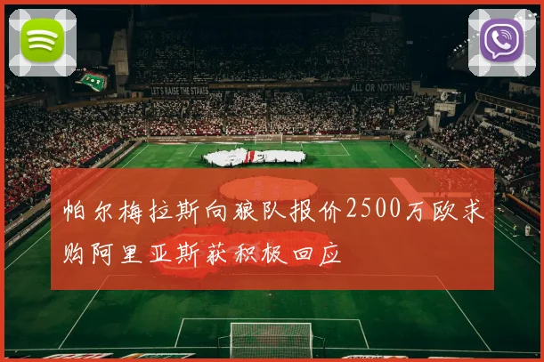 帕尔梅拉斯向狼队报价2500万欧求购阿里亚斯获积极回应